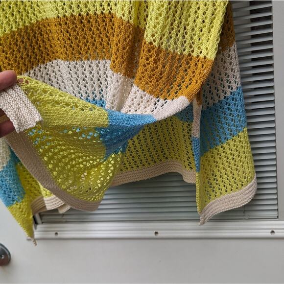 Maeve by Anthropologie knit striped polo kaftan top, one size - Picture 4 of 5